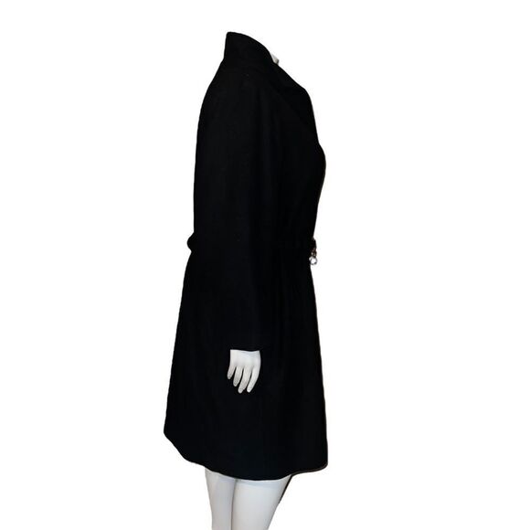 Vince Camuto Womens Plus Size Chain-Belt Walker Coat Wool Blend Black 2X NWT - Picture 5 of 10